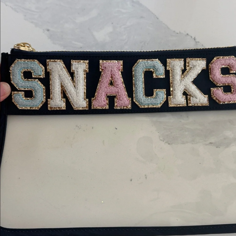 Stoney Clover Lane SNACKS navy sapphire pouch - Picture 2 of 5